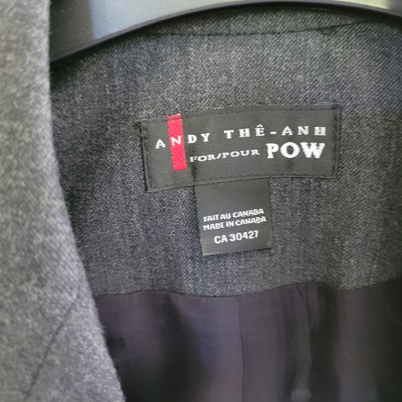 Andy The-Anh Grey Wool Blazer - Picture 3 of 12
